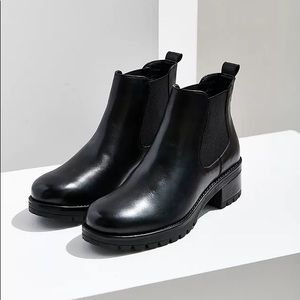 UO Black Leather Maci Chelsea Boots